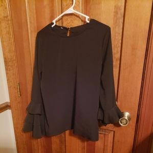 Ruffled sleeve top